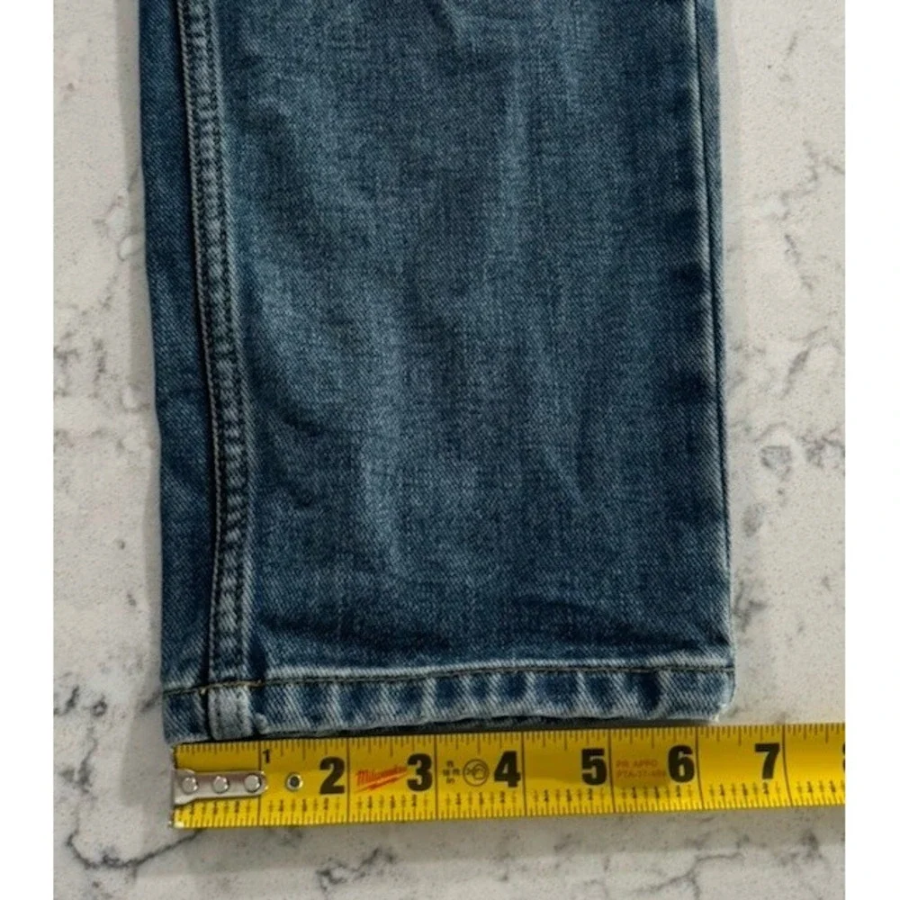 Carhartt WIP Newel Pant Mens 30 Blue Medium Wash Relaxed Tapered Jeans 1029208